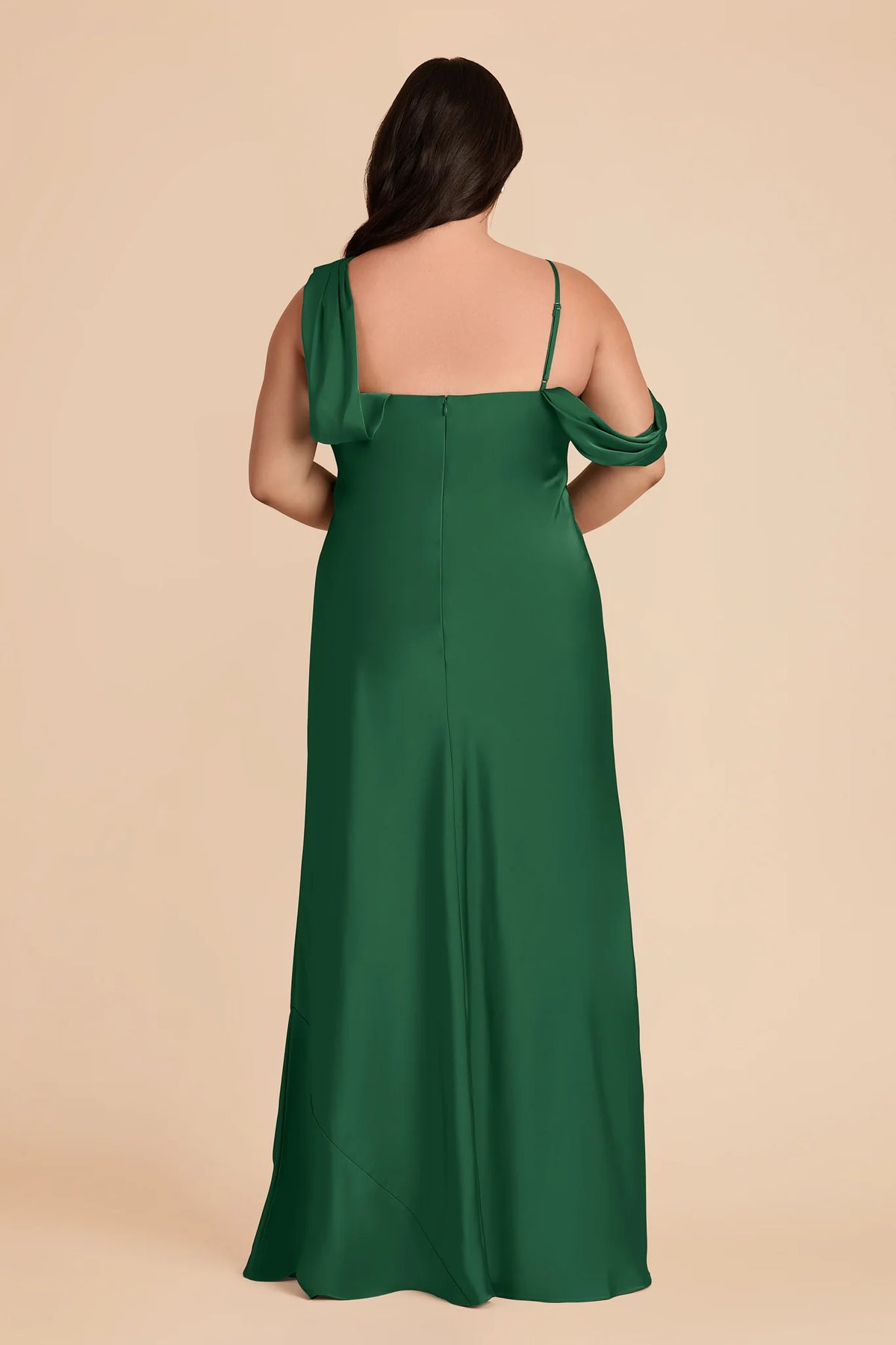 Thalia Forest Green back view bridesmaid dress