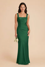 Colette Forest Green front view bridesmaid dress