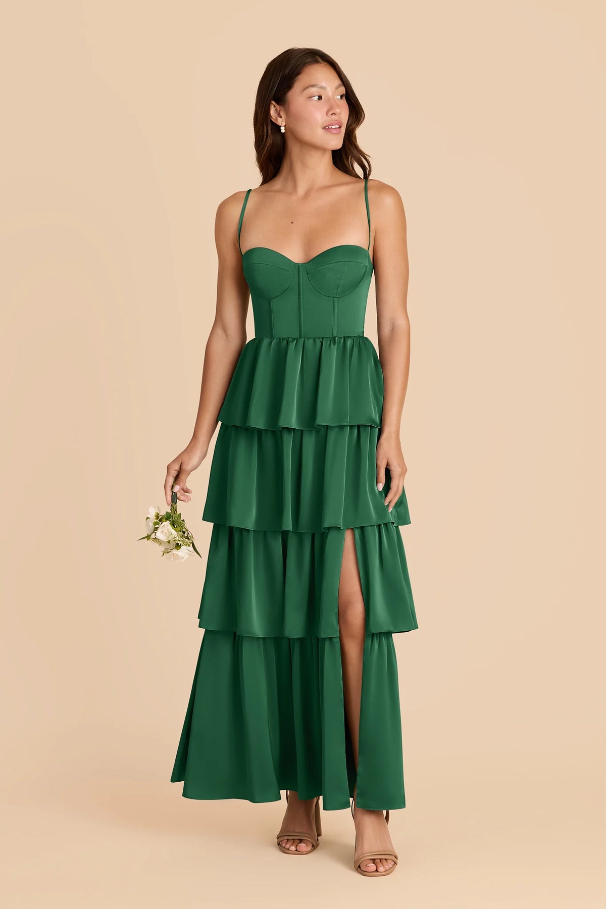 Calista Forest Green alternate view 1 bridesmaid dress