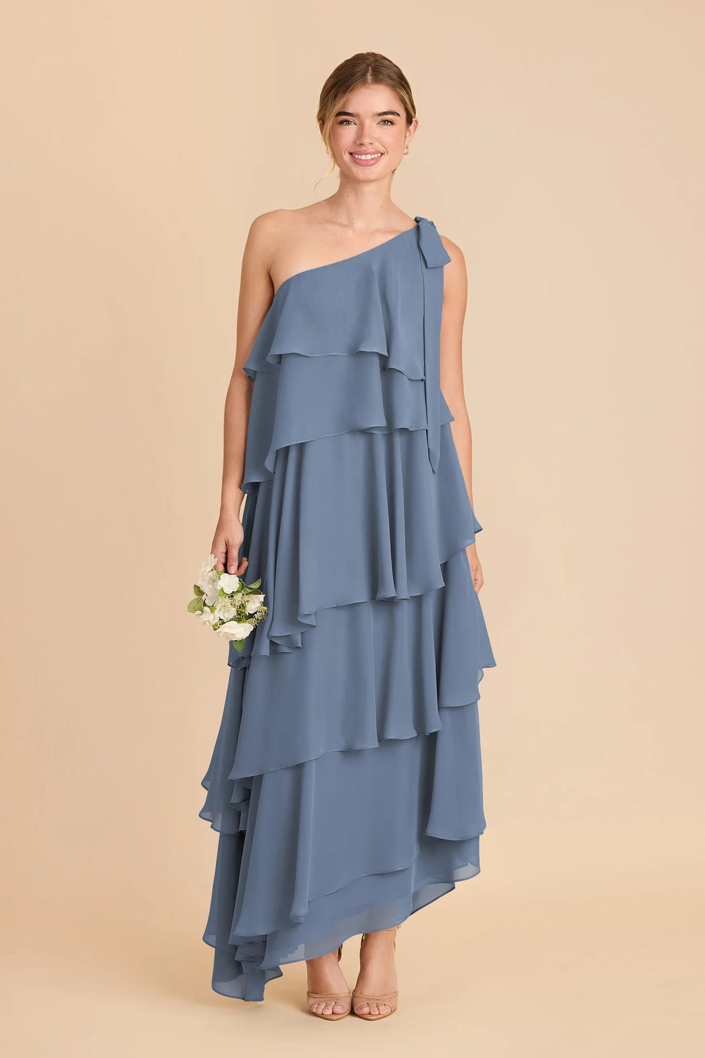 Marisol French Blue front view bridesmaid dress