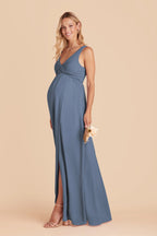 Annelise French Blue back view bridesmaid dress