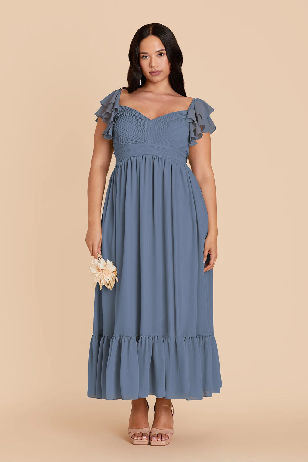 Talia French Blue alternate view 1 bridesmaid dress