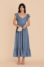 Talia French Blue alternate view 2 bridesmaid dress