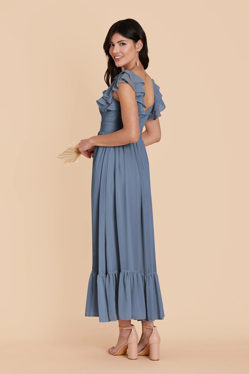 Talia French Blue alternate view 3 bridesmaid dress