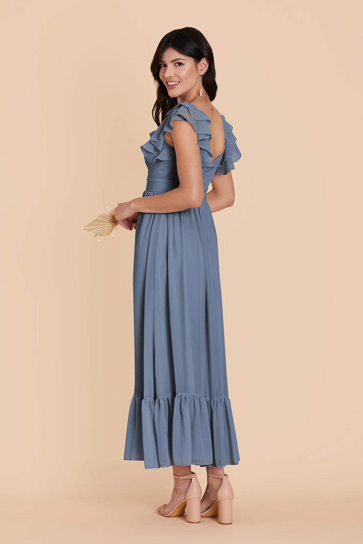 Talia French Blue alternate view 3 bridesmaid dress
