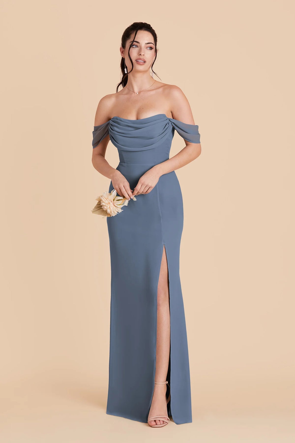 Odessa French Blue alternate view 3 bridesmaid dress