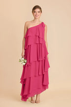 Marisol Fuchsia front view bridesmaid dress