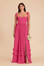 Daphne Fuchsia front view bridesmaid dress