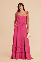 Daphne Fuchsia alternate view 2 bridesmaid dress