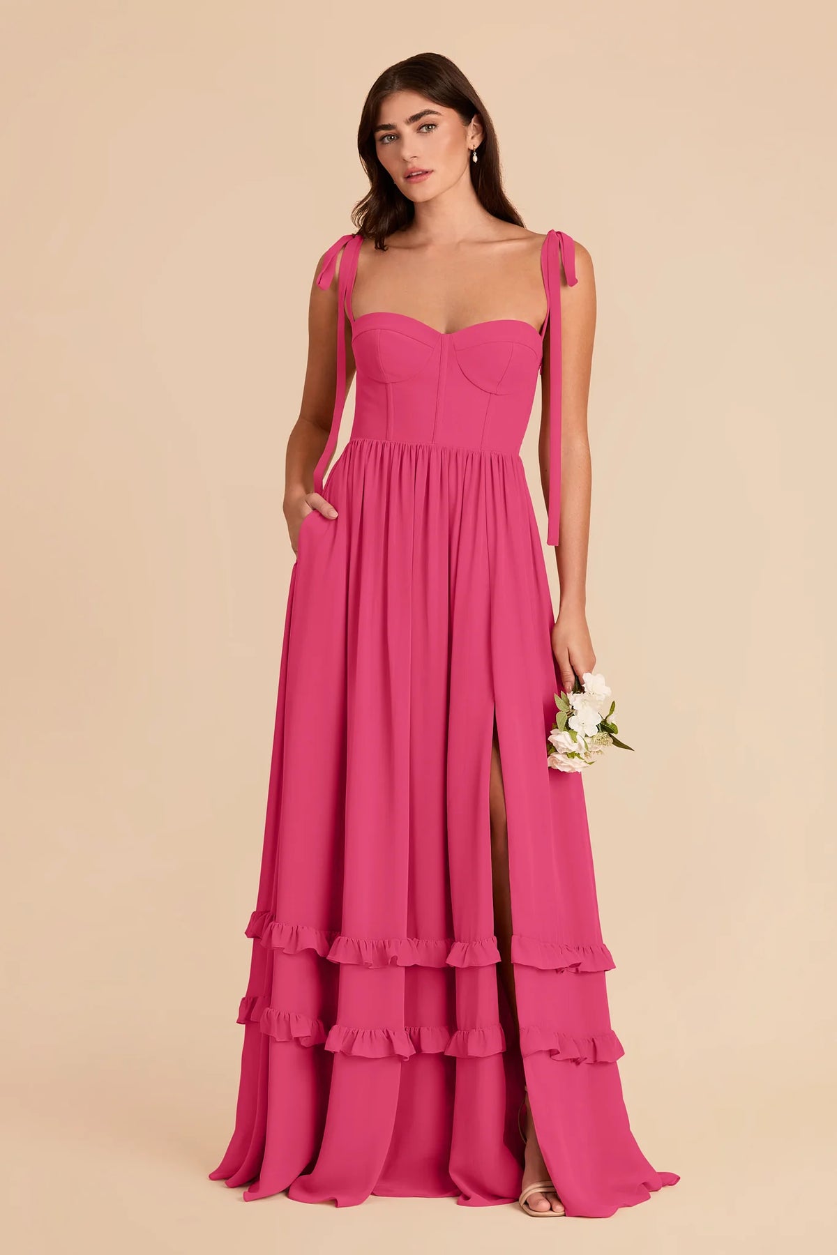 Daphne Fuchsia alternate view 2 bridesmaid dress