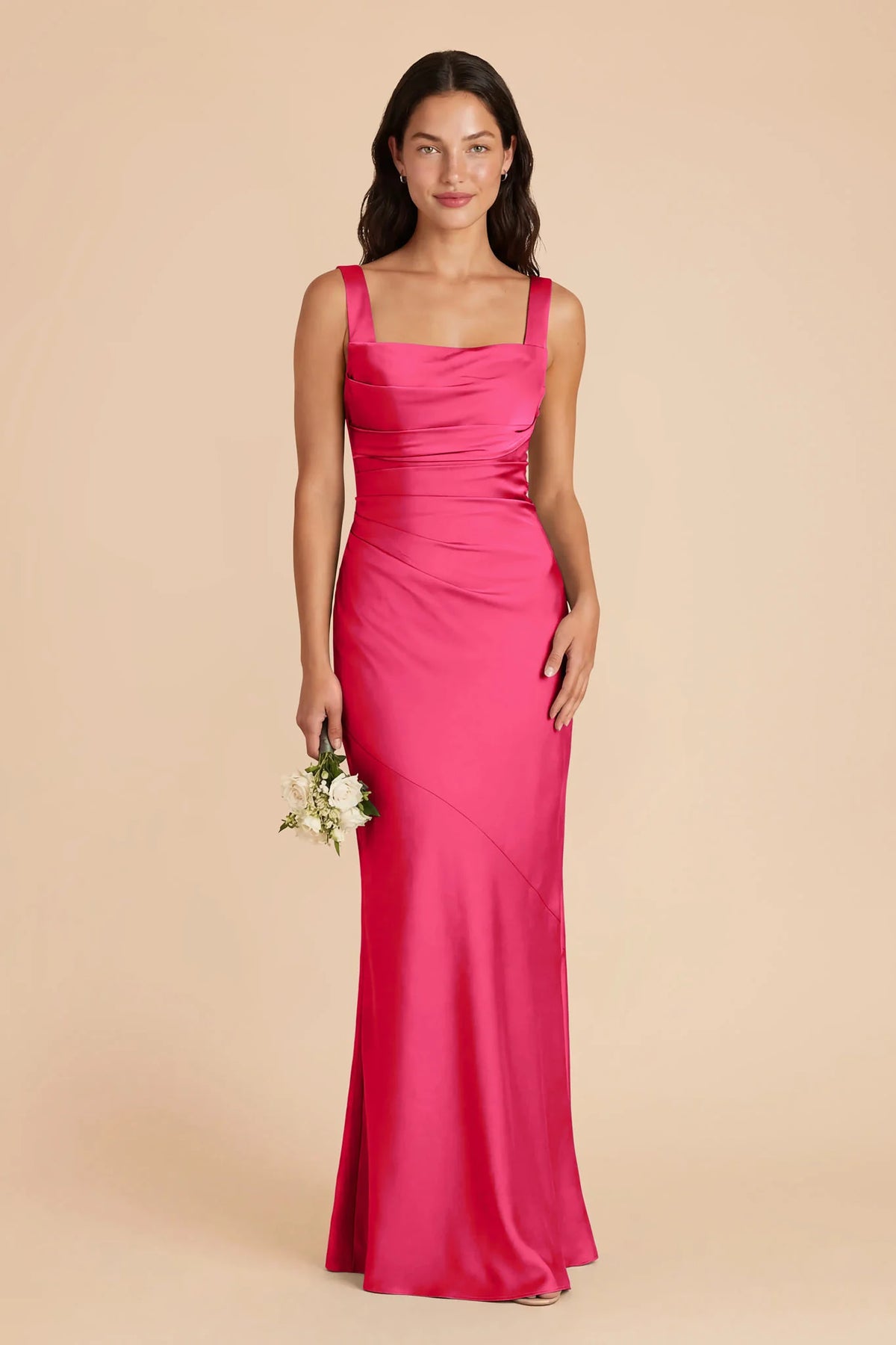 Colette Fuchsia front view bridesmaid dress