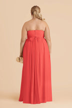 Elodie Guava back view bridesmaid dress