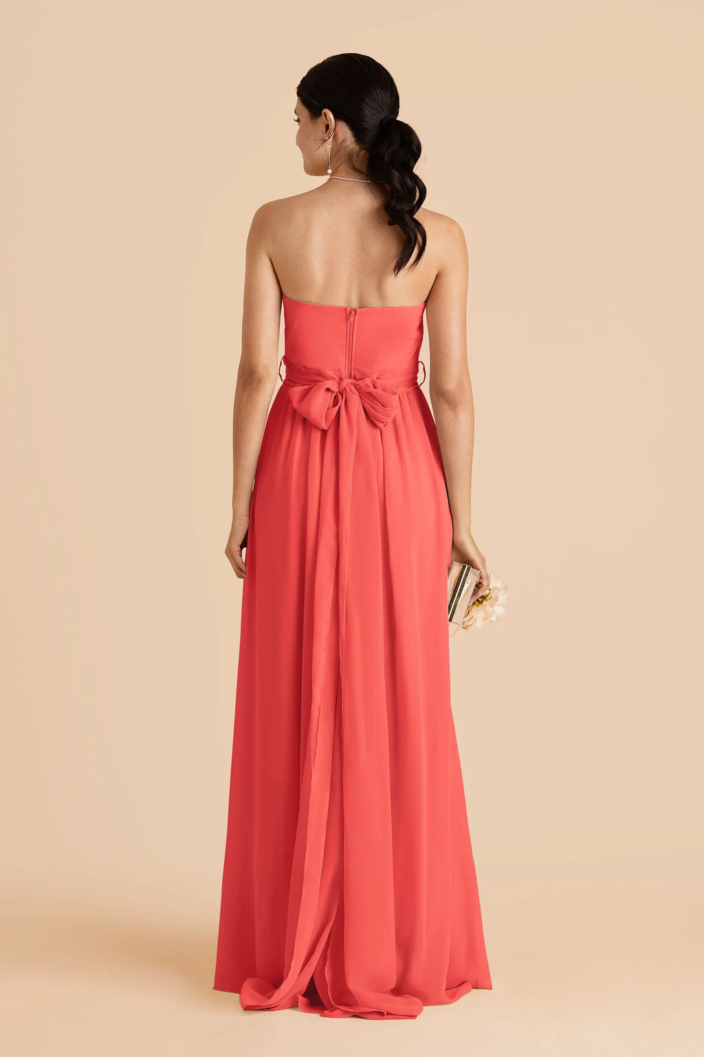 Elodie Guava alternate view 2 bridesmaid dress