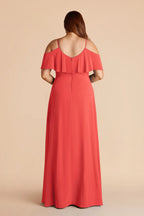 Genevieve Guava back view bridesmaid dress