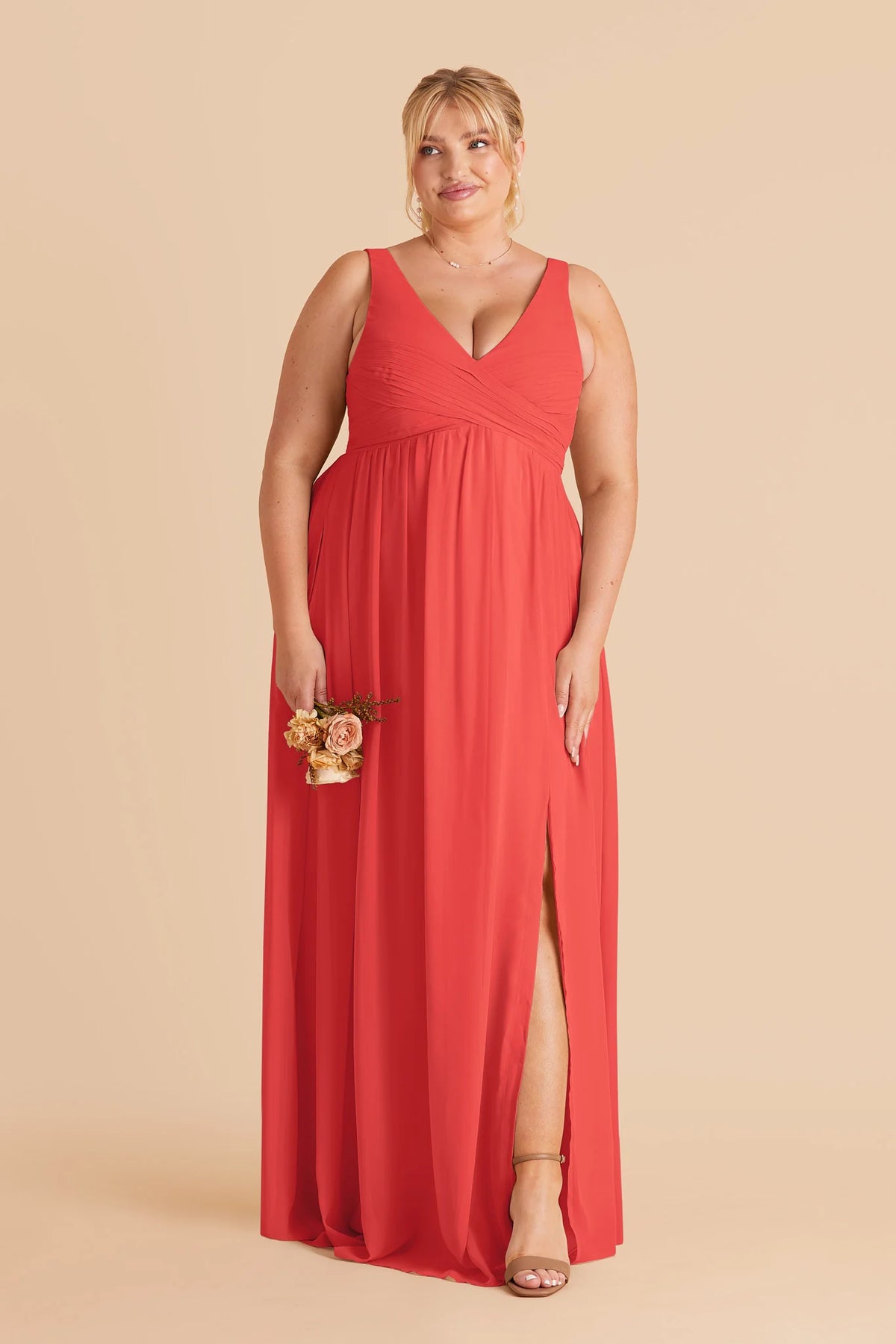 Annelise Guava alternate view 1 bridesmaid dress