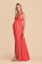 Annelise Guava back view bridesmaid dress