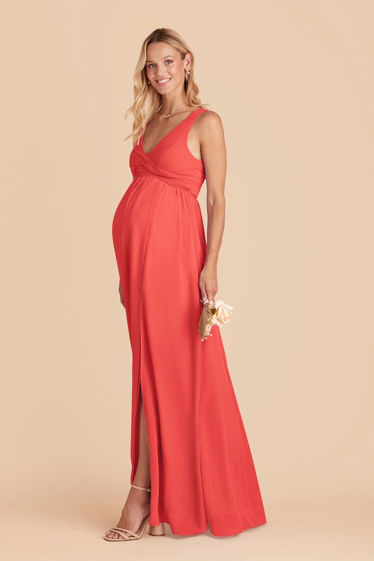 Annelise Guava back view bridesmaid dress