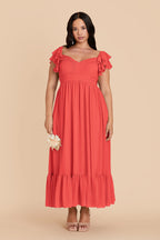 Talia Guava alternate view 1 bridesmaid dress
