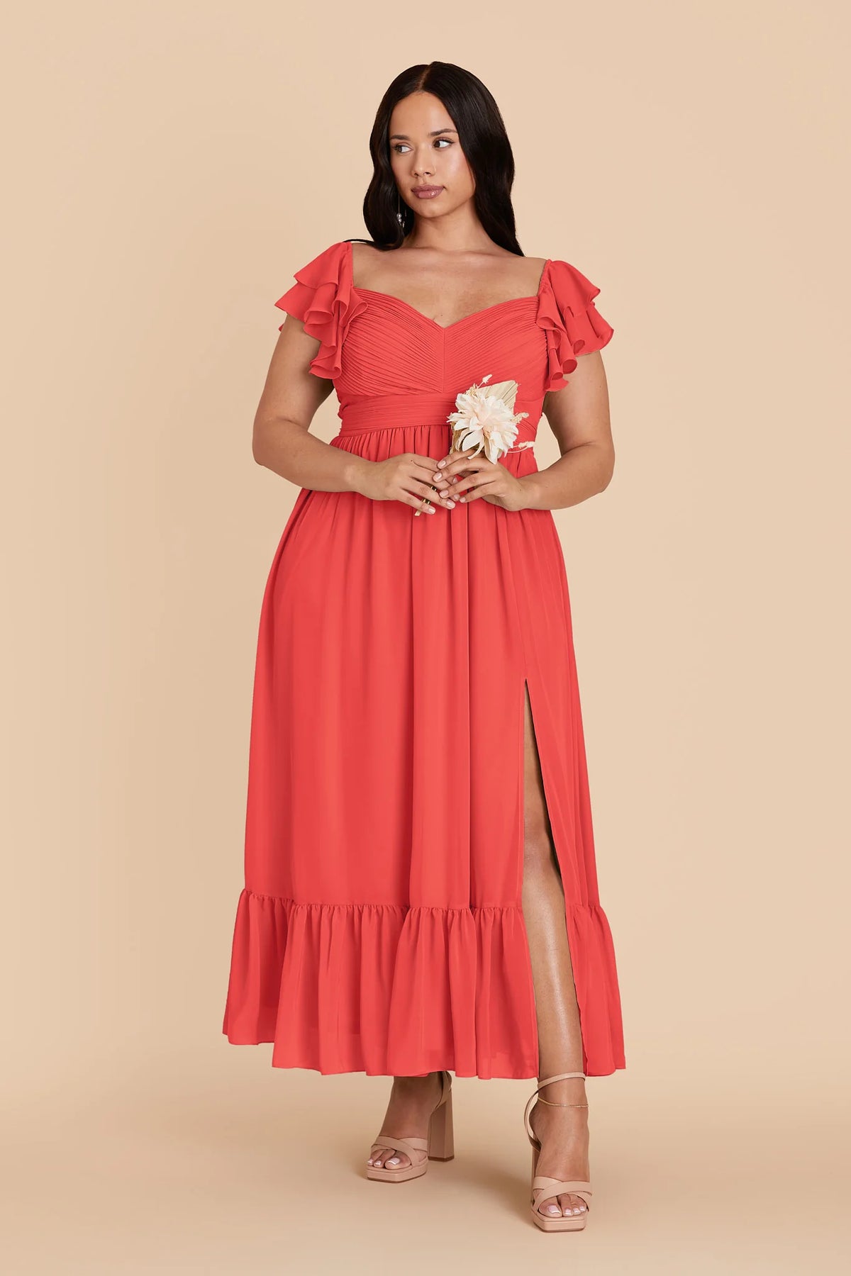 Talia Guava alternate view 4 bridesmaid dress