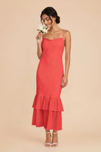 Liora Guava front view bridesmaid dress