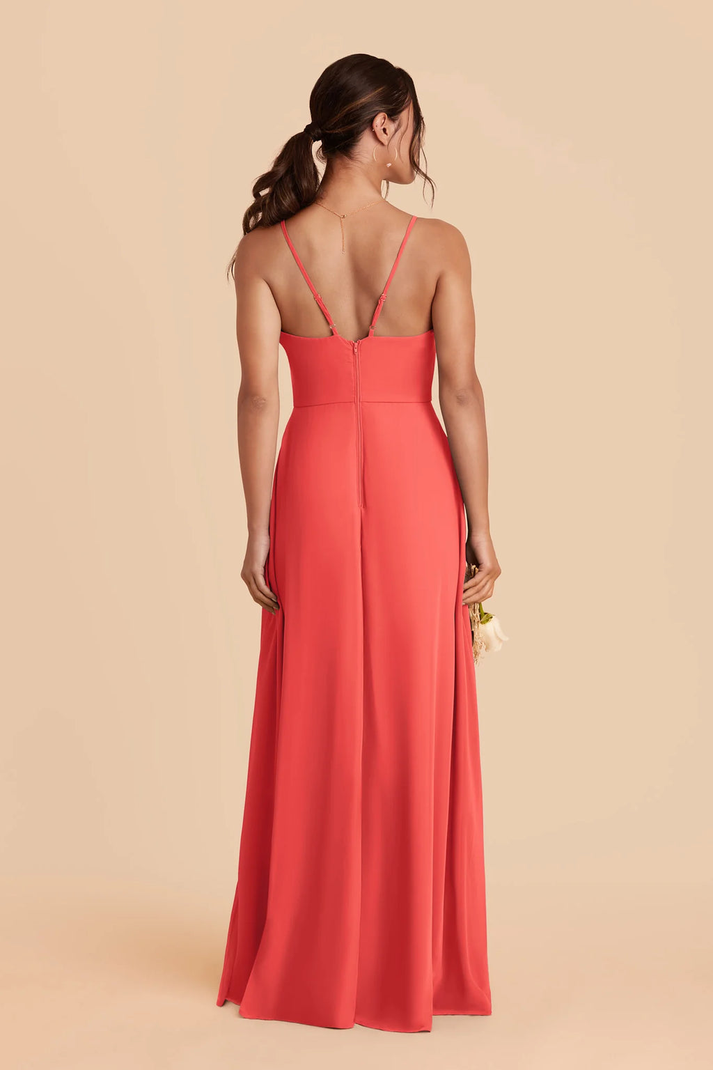 Margot Guava back view bridesmaid dress