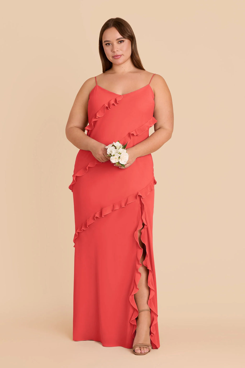 Vivienne Guava alternate view 1 bridesmaid dress