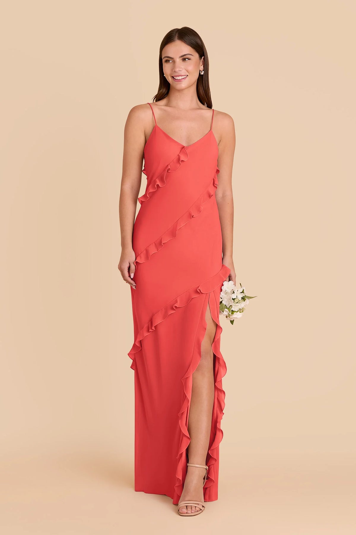 Vivienne Guava alternate view 2 bridesmaid dress