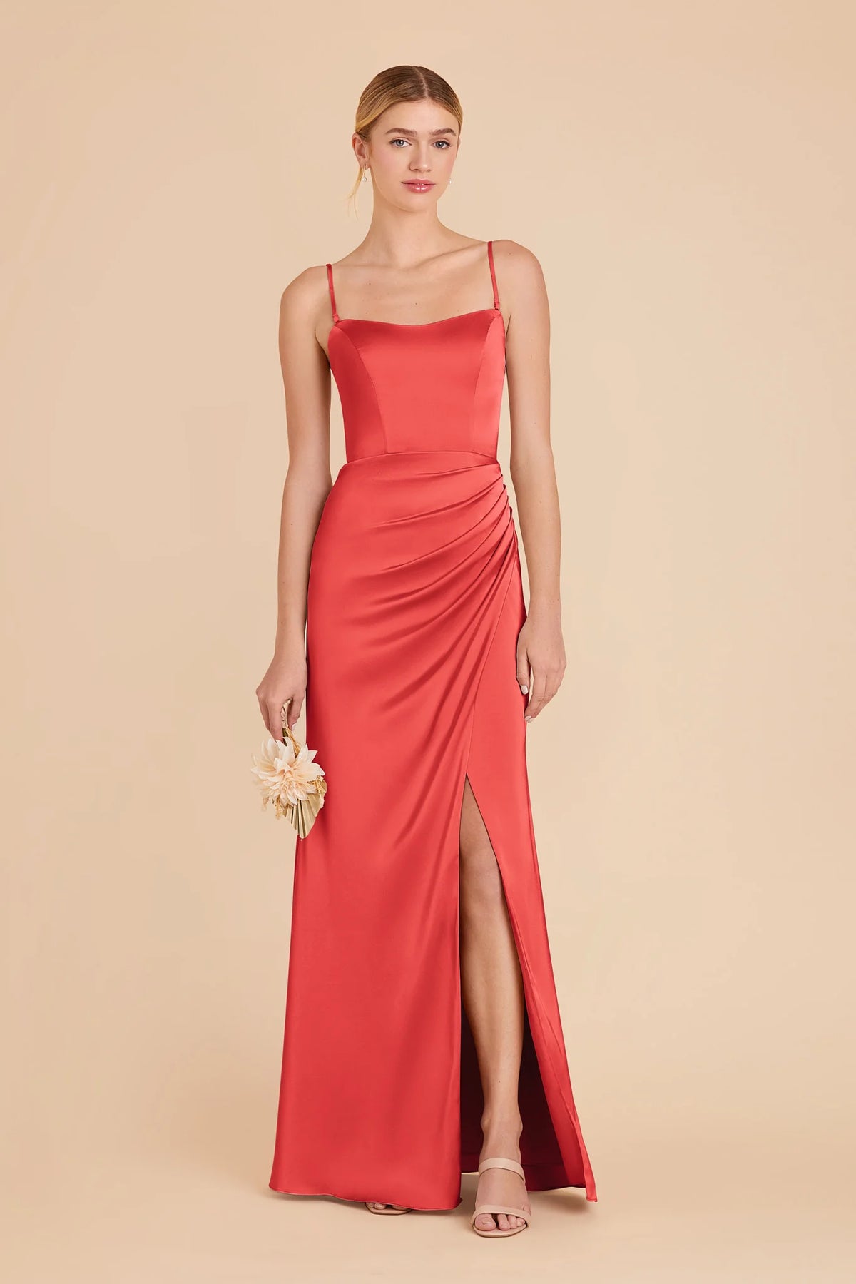 Lucienne Guava front view bridesmaid dress