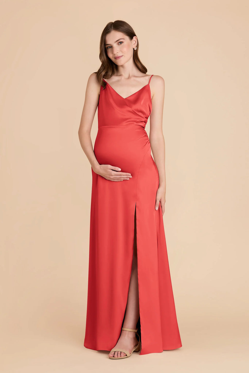 Elara Guava alternate view 2 bridesmaid dress