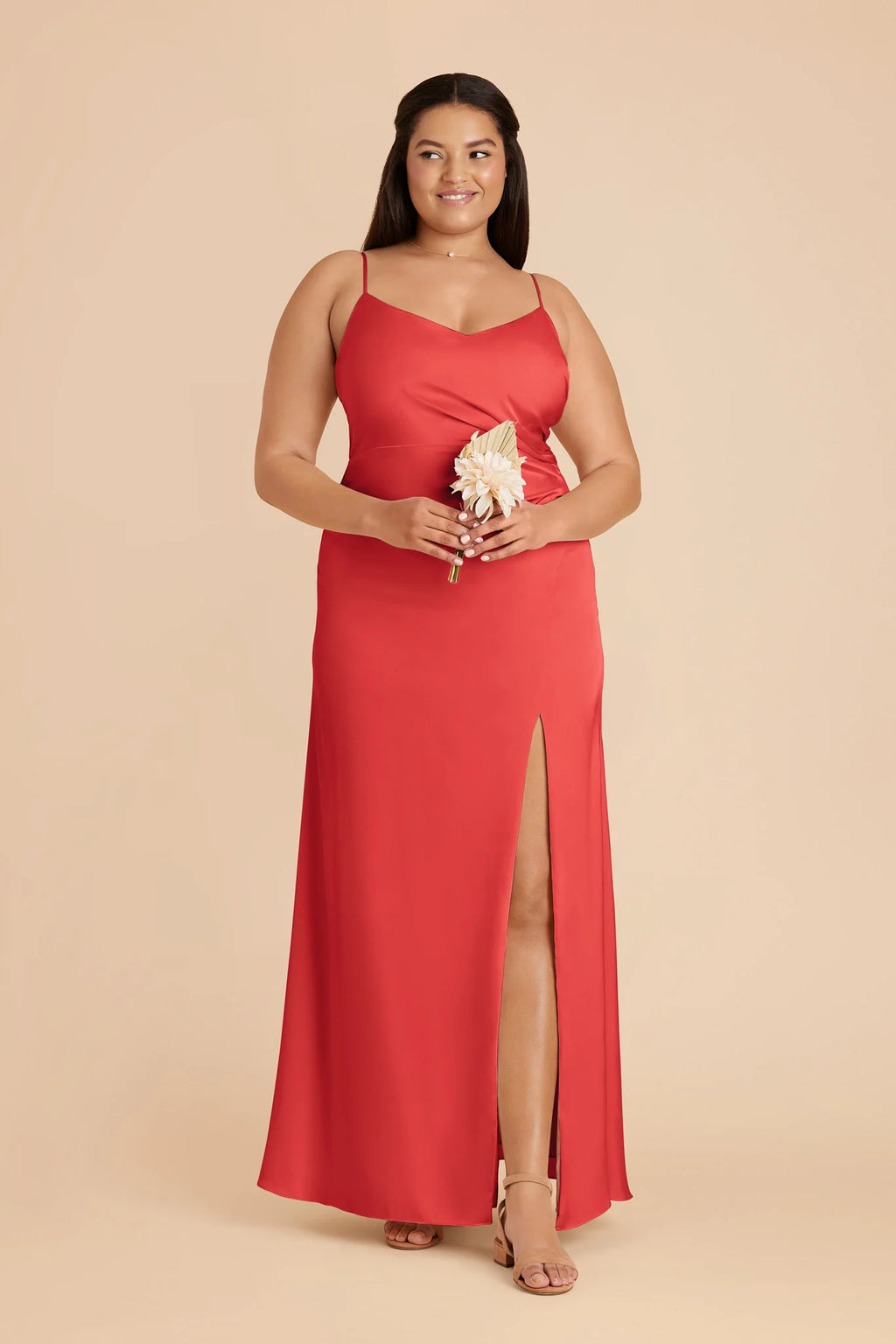Elara Guava alternate view 1 bridesmaid dress