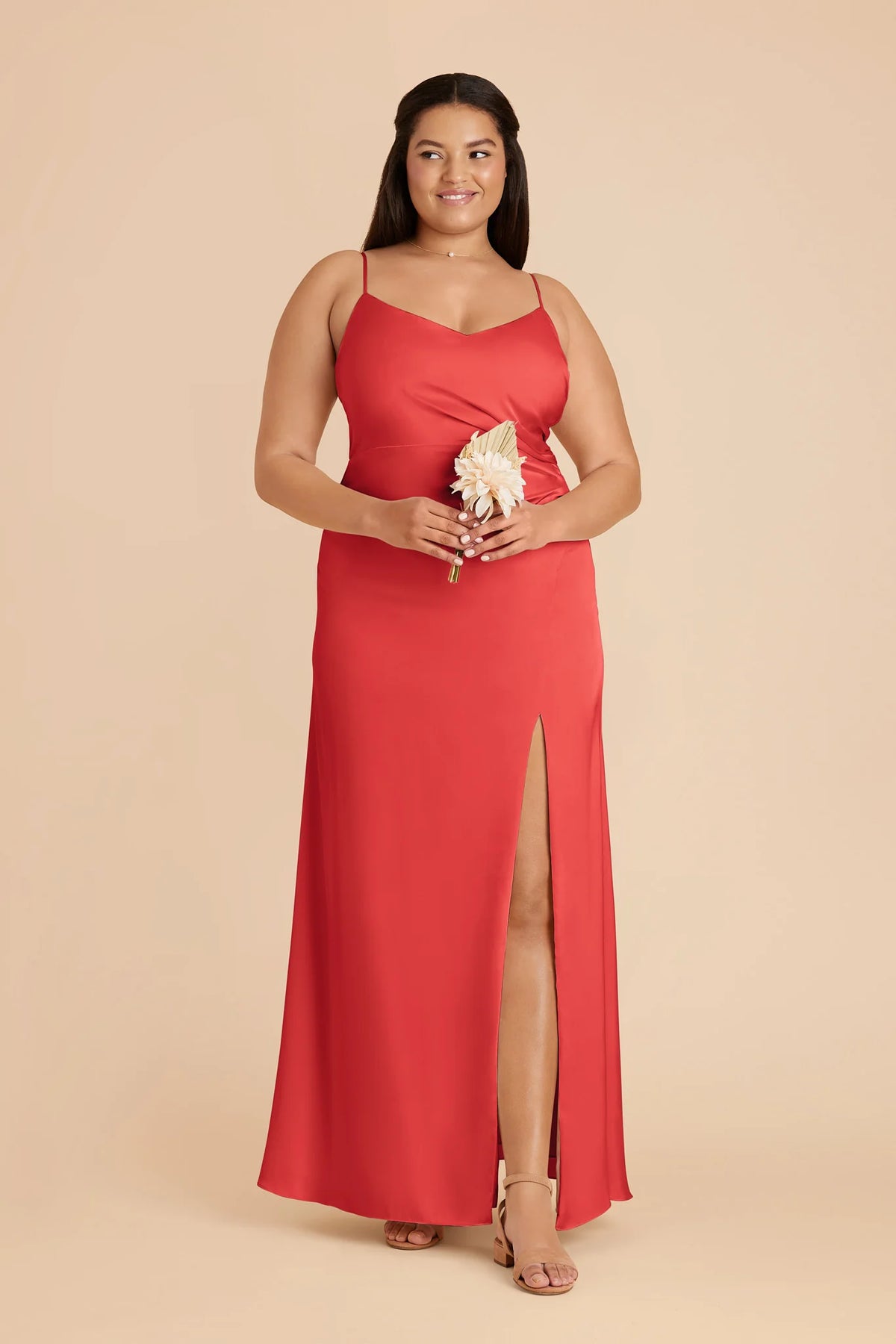Elara Guava alternate view 1 bridesmaid dress