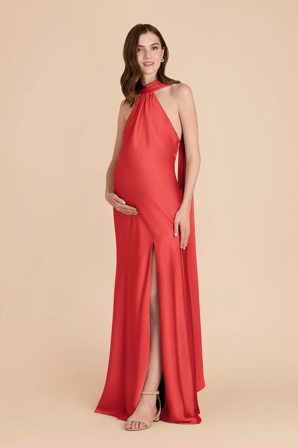 Camille Guava alternate view 2 bridesmaid dress
