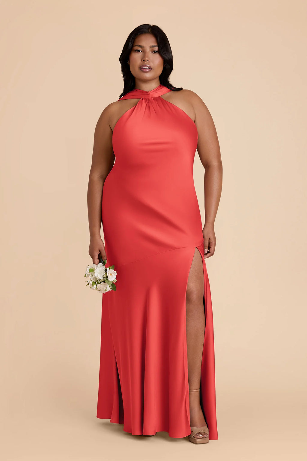 Camille Guava alternate view 1 bridesmaid dress