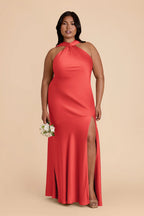 Camille Guava alternate view 1 bridesmaid dress