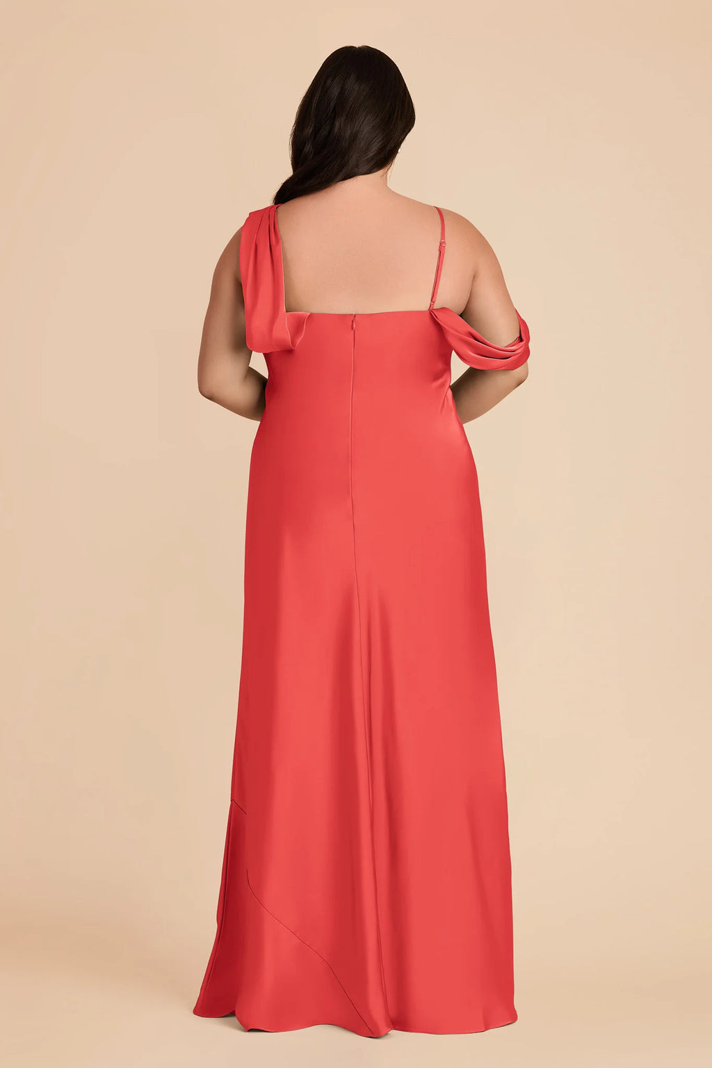 Thalia Guava back view bridesmaid dress