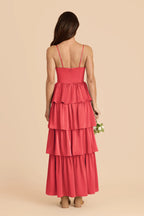 Calista Guava back view bridesmaid dress