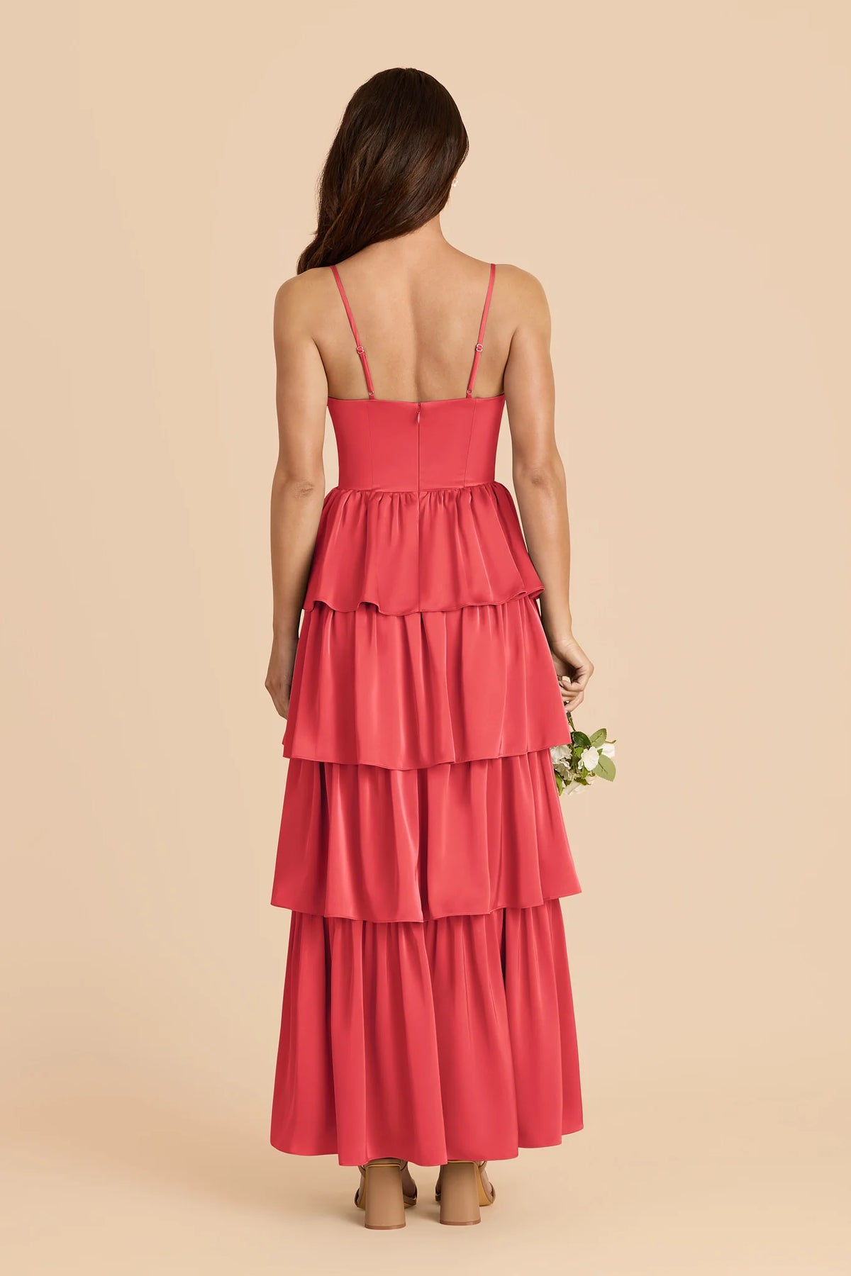 Calista Guava back view bridesmaid dress