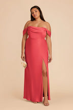 Corinne Guava alternate view 1 bridesmaid dress