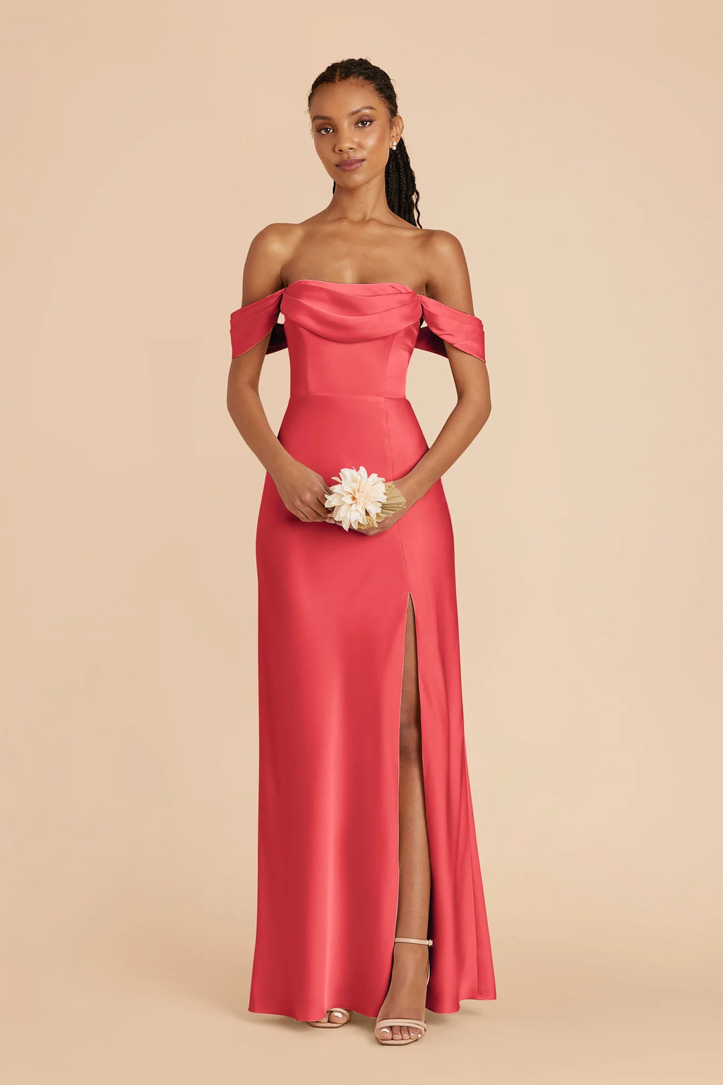 Corinne Guava alternate view 2 bridesmaid dress