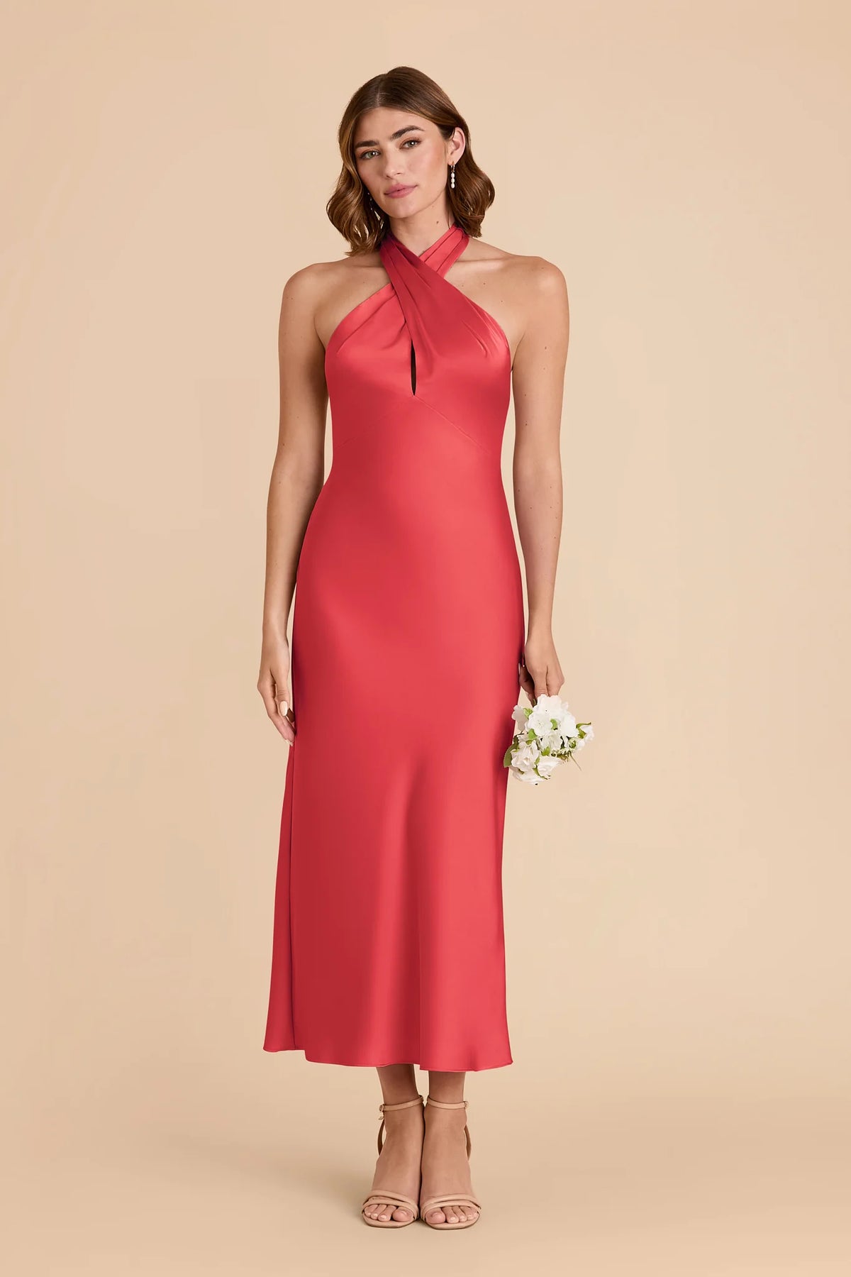 Seraphine Guava front view bridesmaid dress
