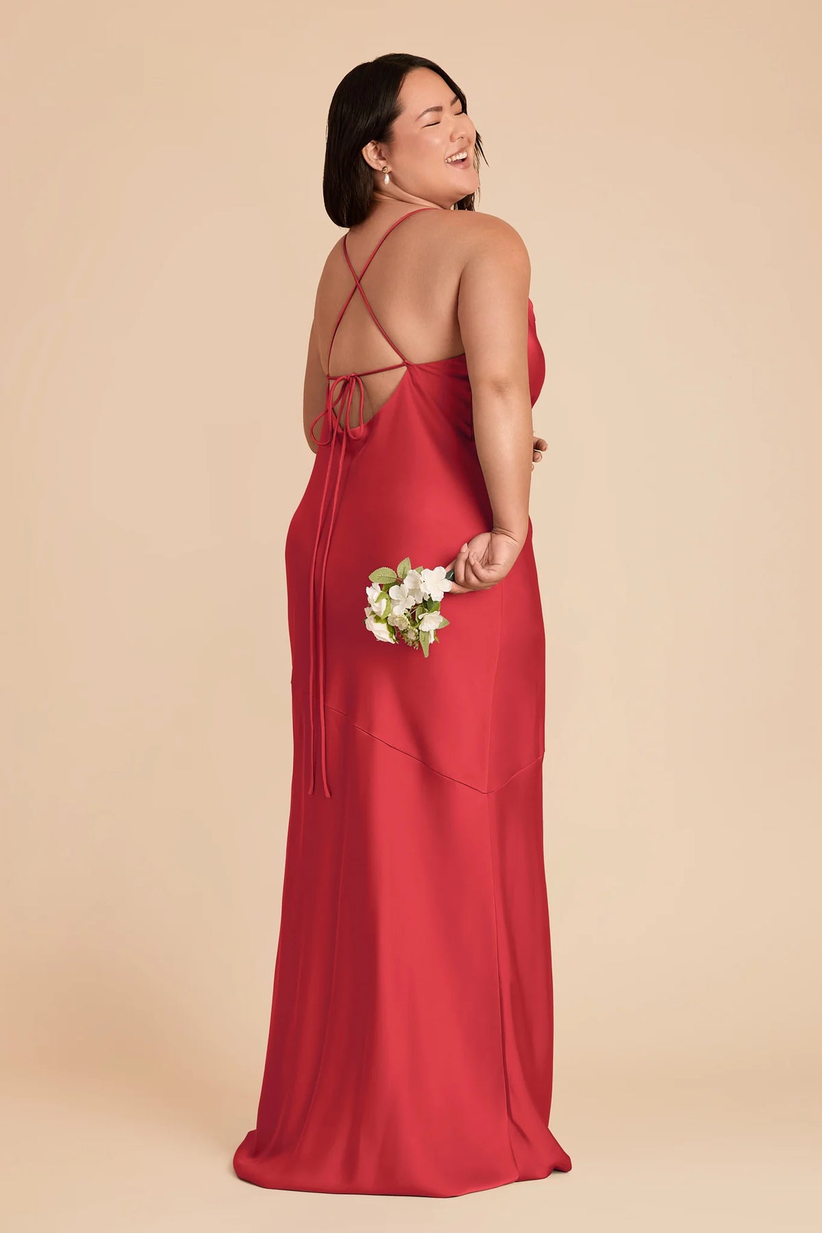Estelle Guava alternate view 6 bridesmaid dress
