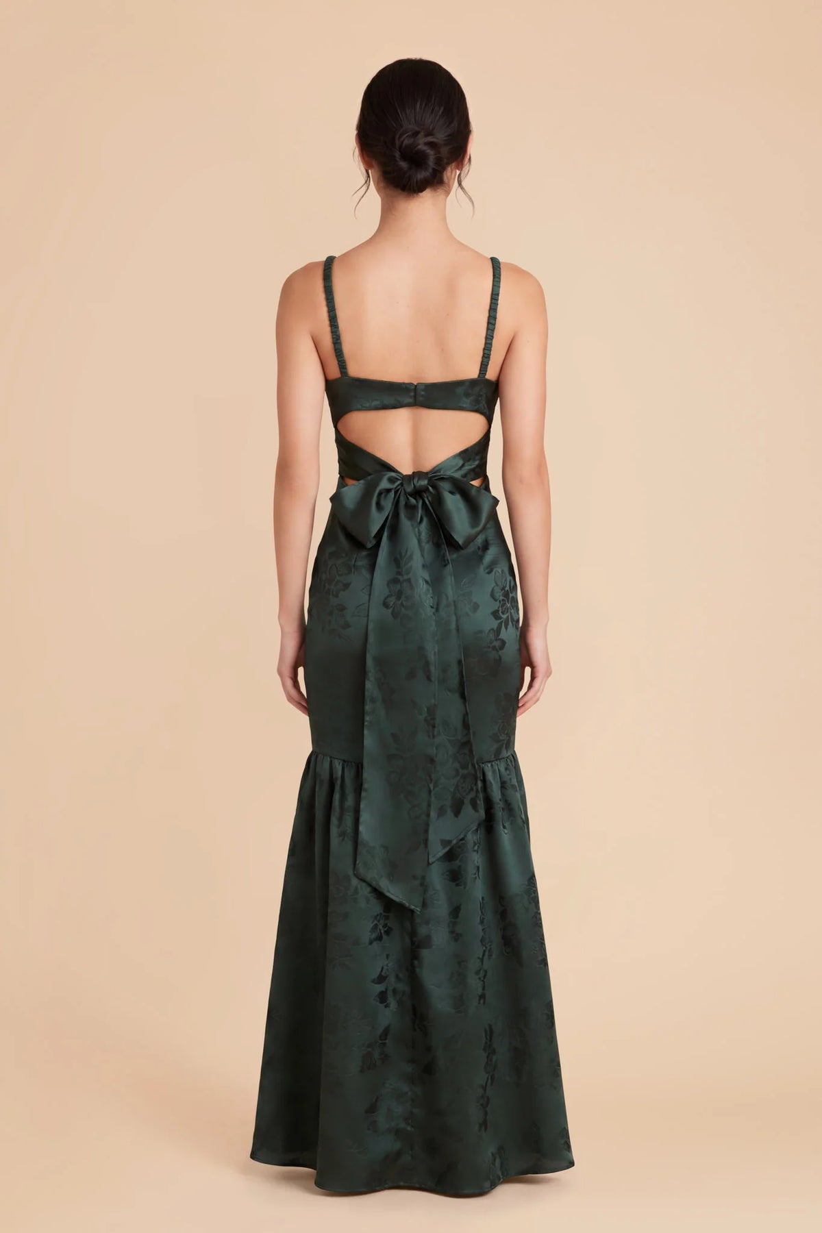 Maelle Hunter back view bridesmaid dress