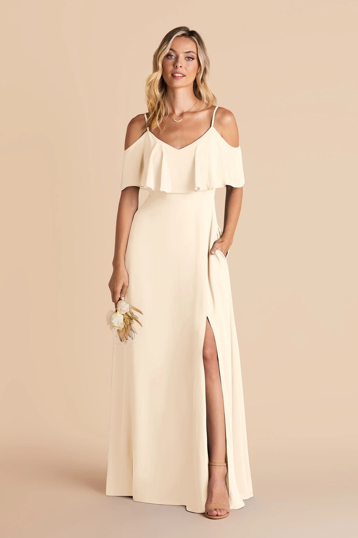 Genevieve Ivory Cream alternate view 4 bridesmaid dress