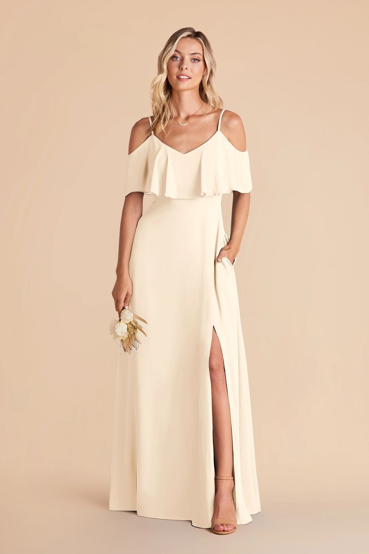 Genevieve Ivory Cream alternate view 3 bridesmaid dress