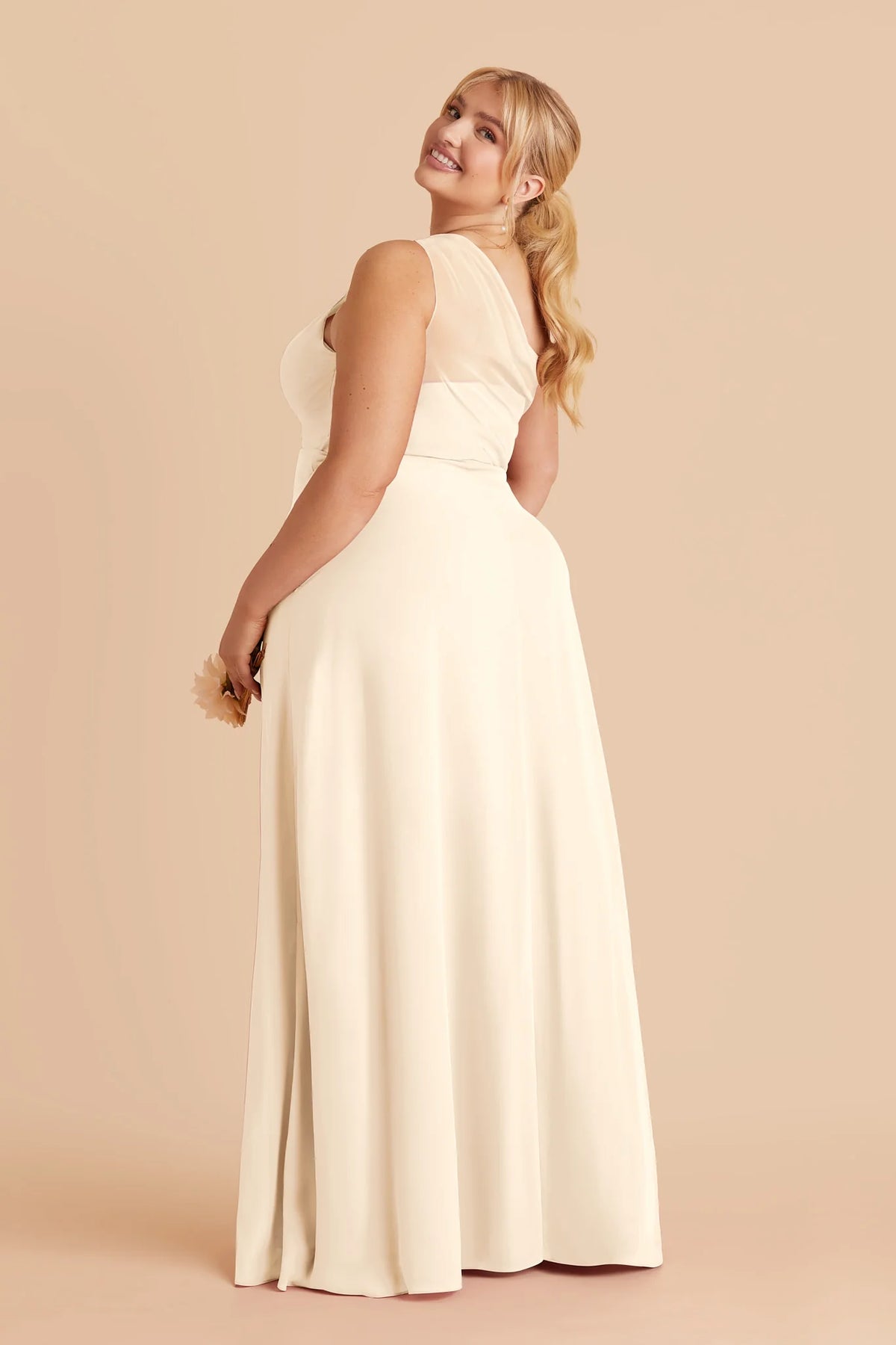 Celine Ivory Cream back view bridesmaid dress