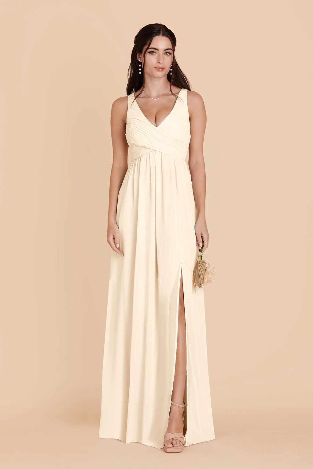 Annelise Ivory Cream front view bridesmaid dress