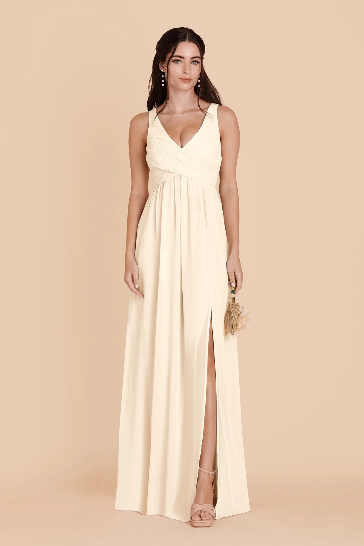 Annelise Ivory Cream front view bridesmaid dress