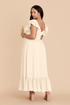 Talia Ivory Cream back view bridesmaid dress