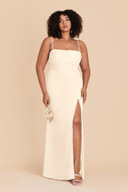 Odessa Ivory Cream front view bridesmaid dress