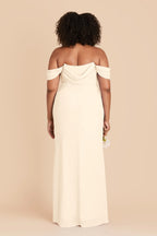 Odessa Ivory Cream back view bridesmaid dress